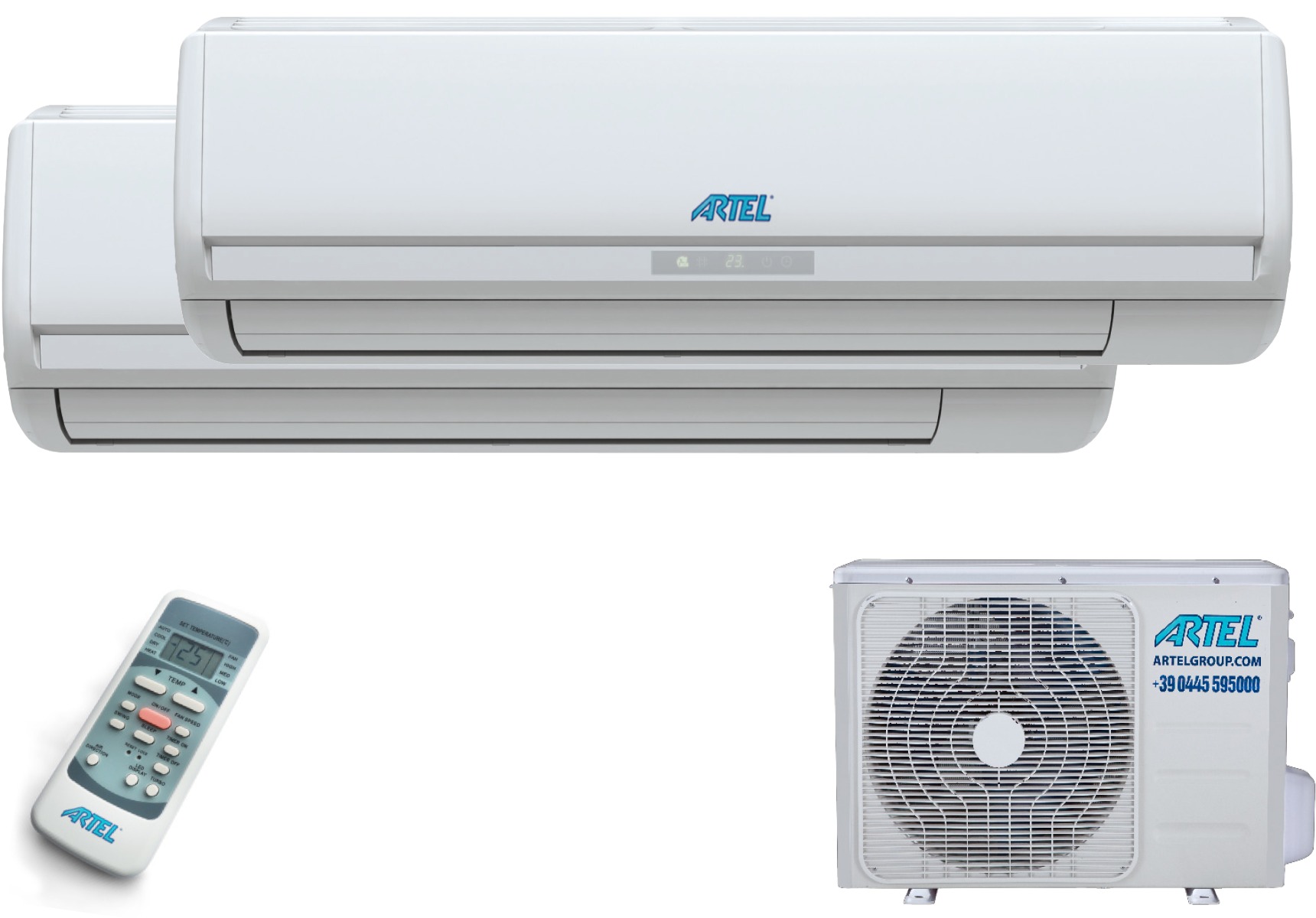 Airco Split 2x (2x 2.8kw/9000BTU) + installatie Mod 3m