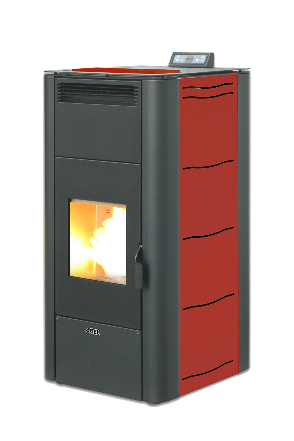 Pelletkachel CV 20 kW (±380m³) rood